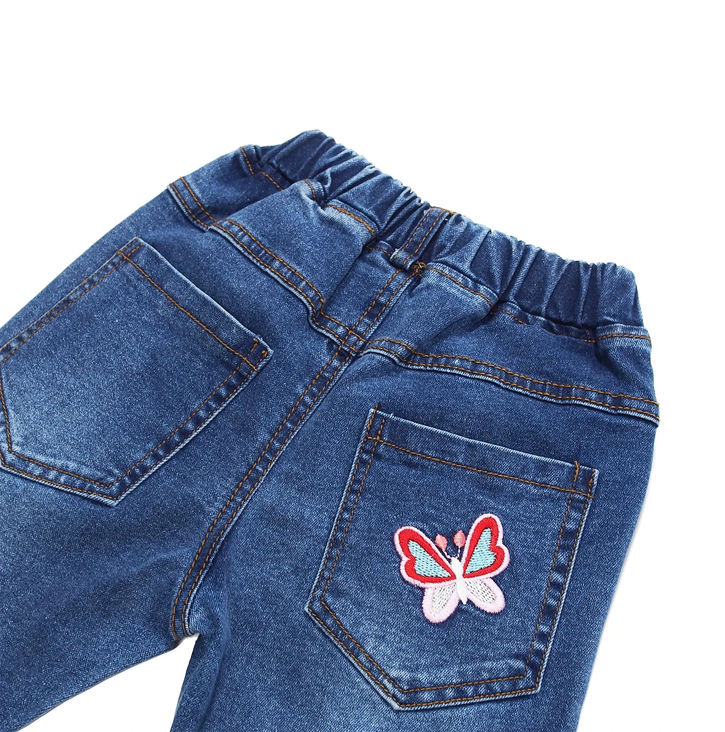 Floral Embroidery Jean