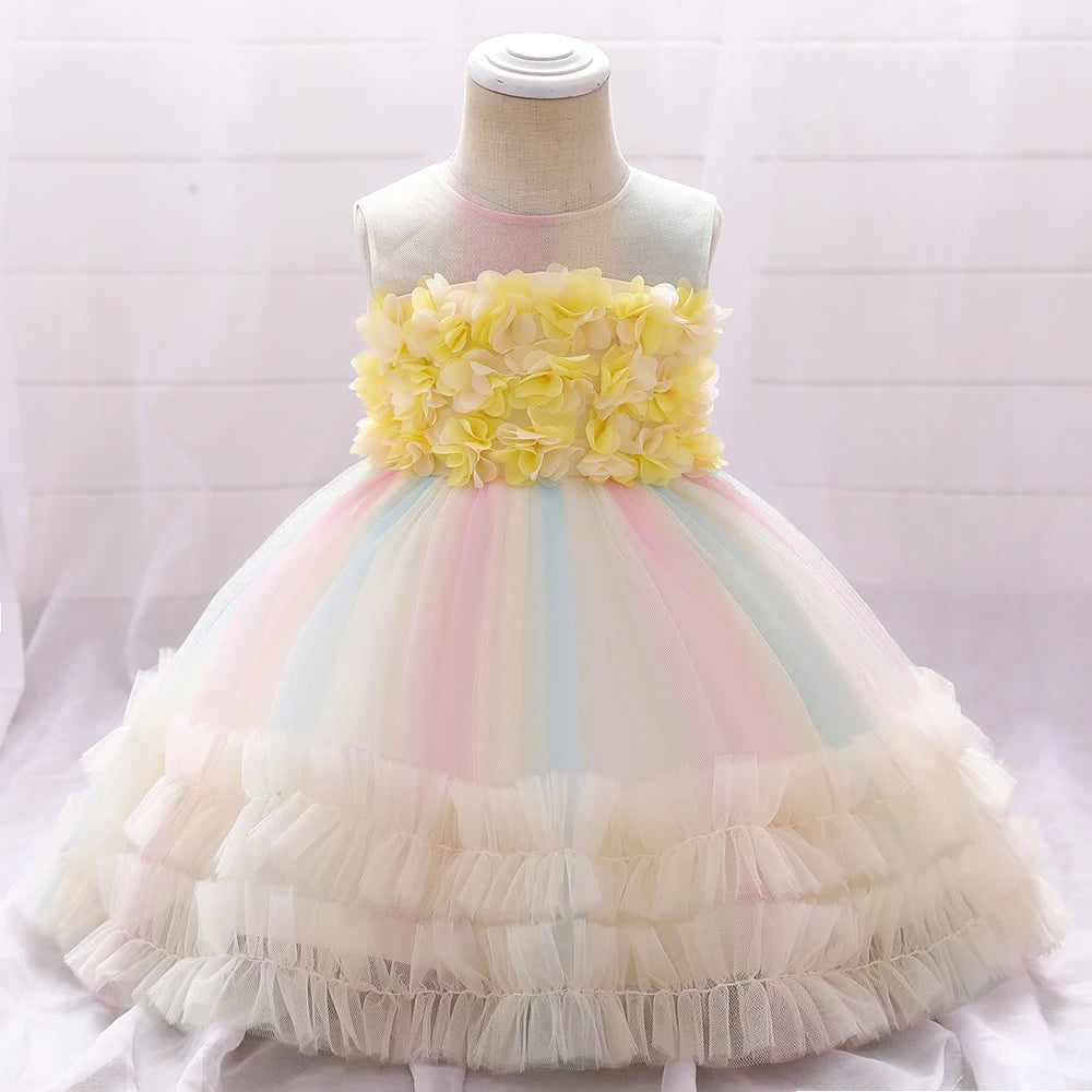 Rainbow Bloom Princess Dress