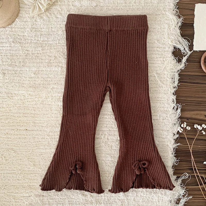 Knitted Bell Bottom Pants