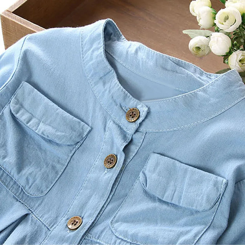 Denim Button-Up Dress