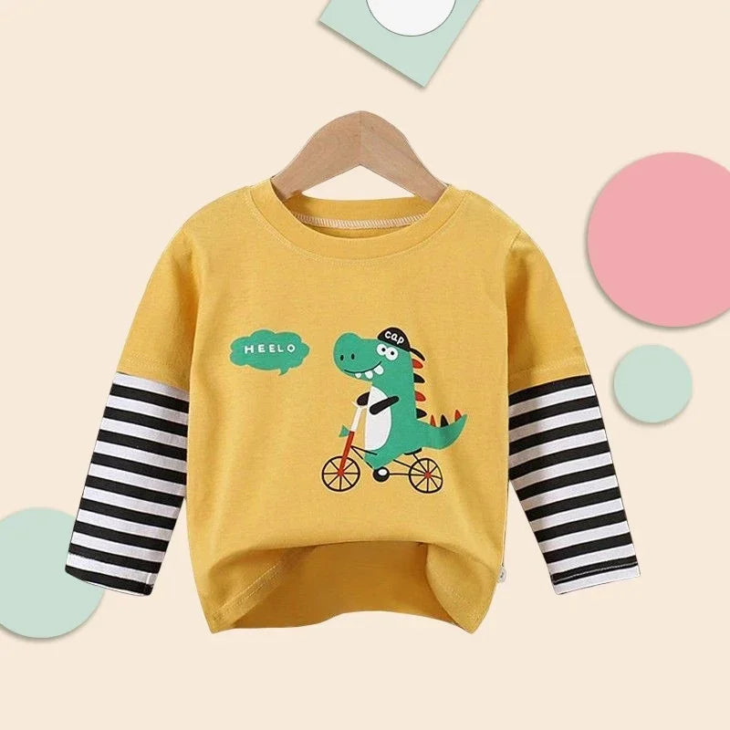 Long Sleeve Cartoon T-Shirt