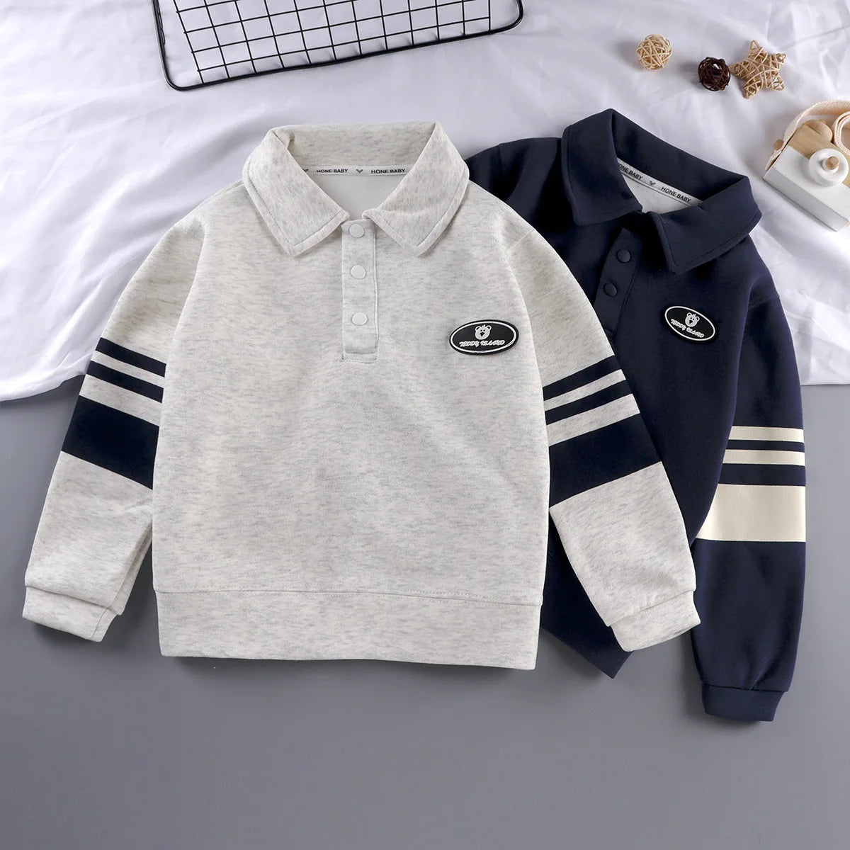 Long Sleeve Polo Sweatshirt