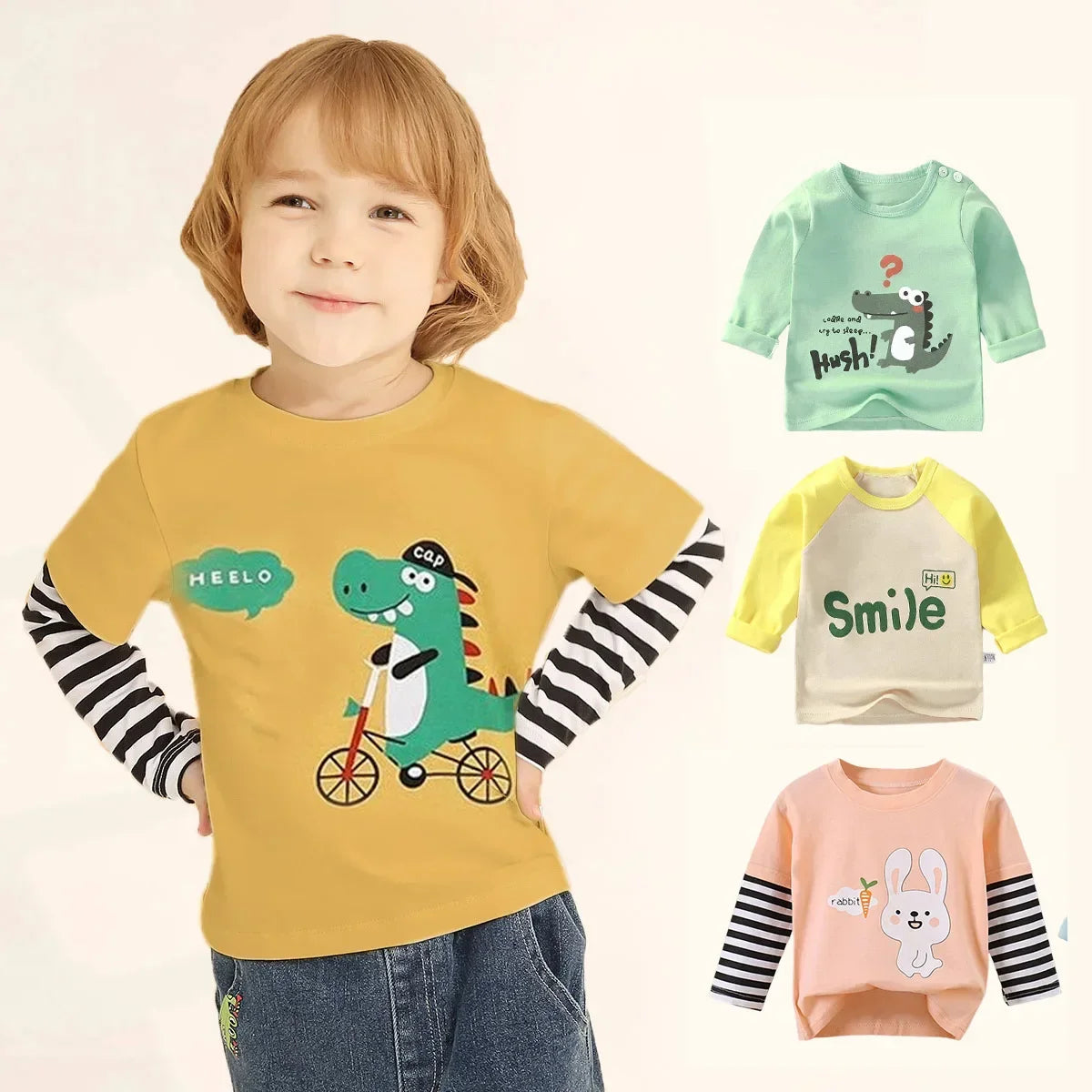 Long Sleeve Cartoon T-Shirt