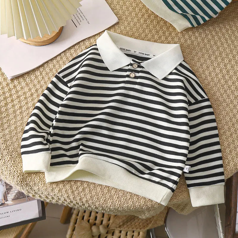 Long Sleeve Stripe Polo shirt