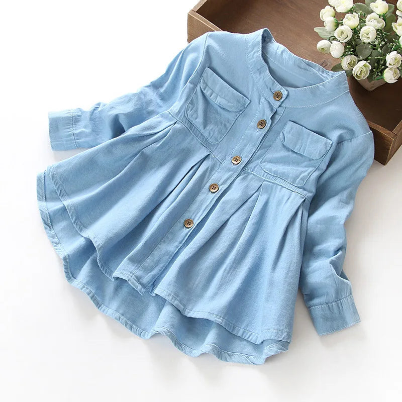 Denim Button-Up Dress