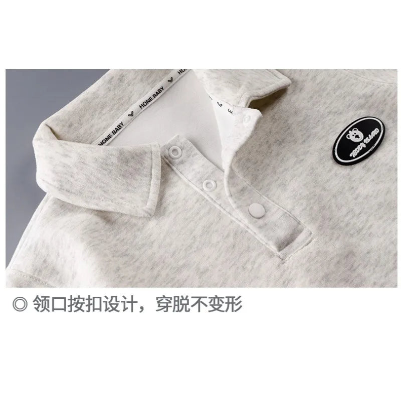 Long Sleeve Polo Sweatshirt