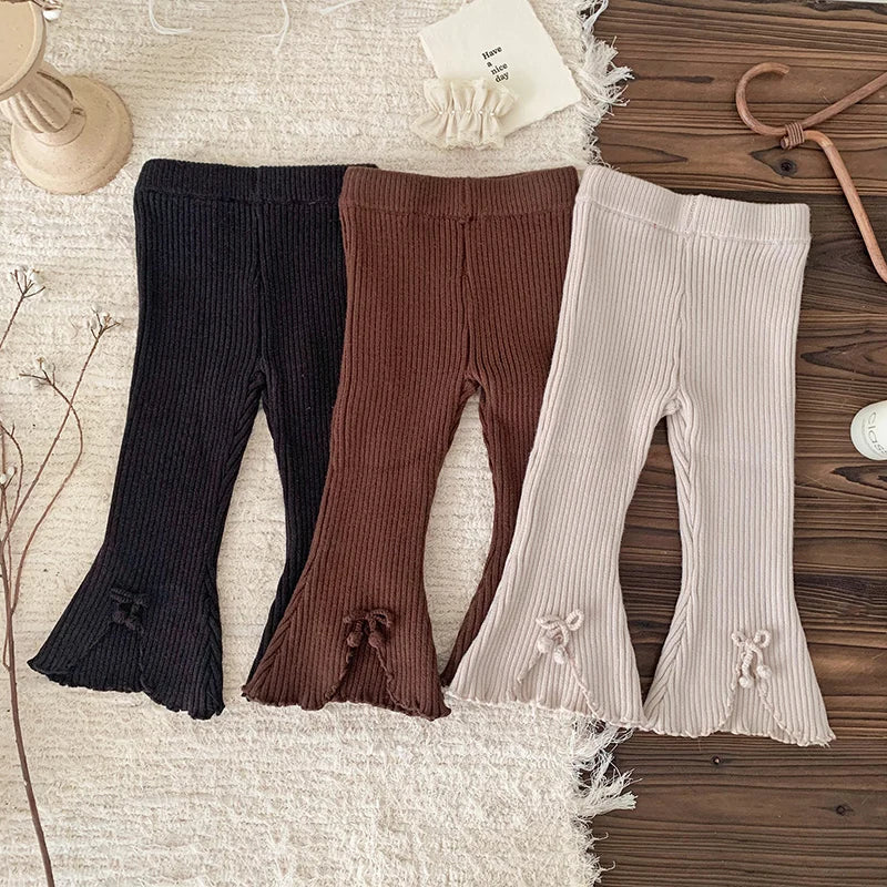 Knitted Bell Bottom Pants