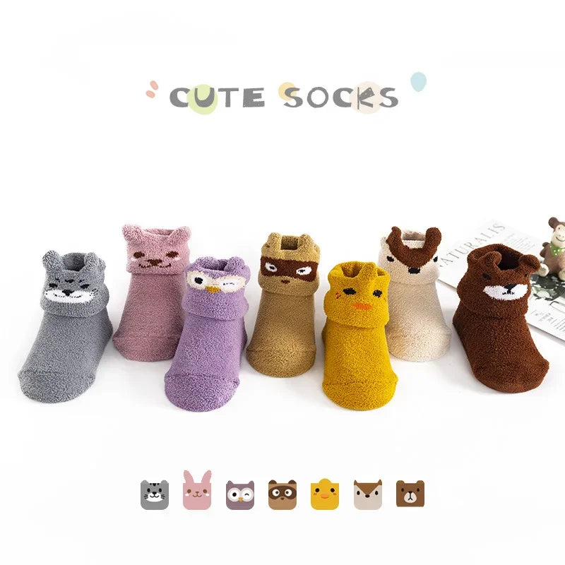Warm Coral Fleece Socks