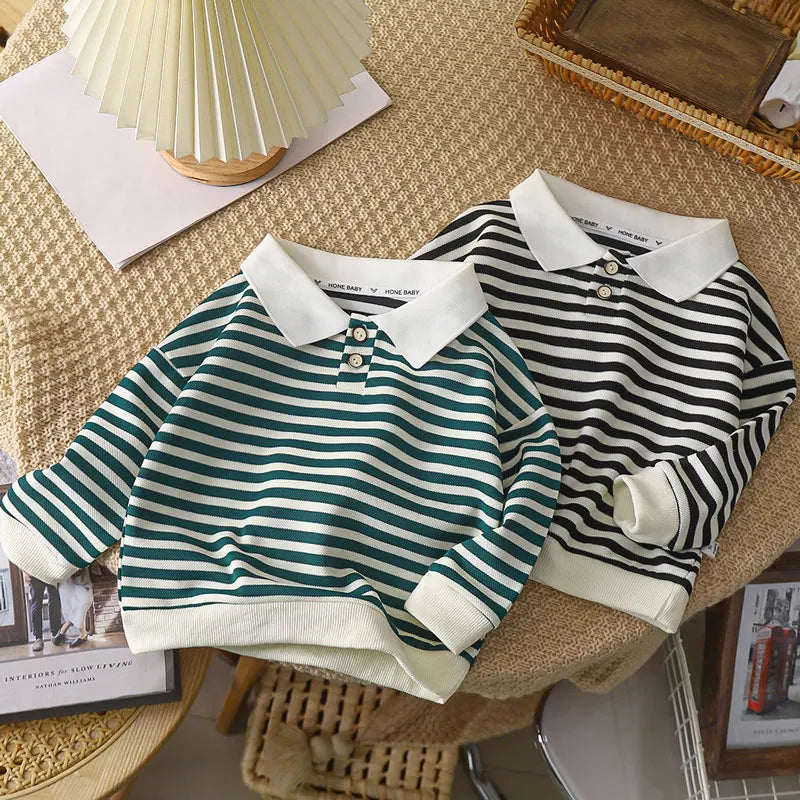 Long Sleeve Stripe Polo shirt