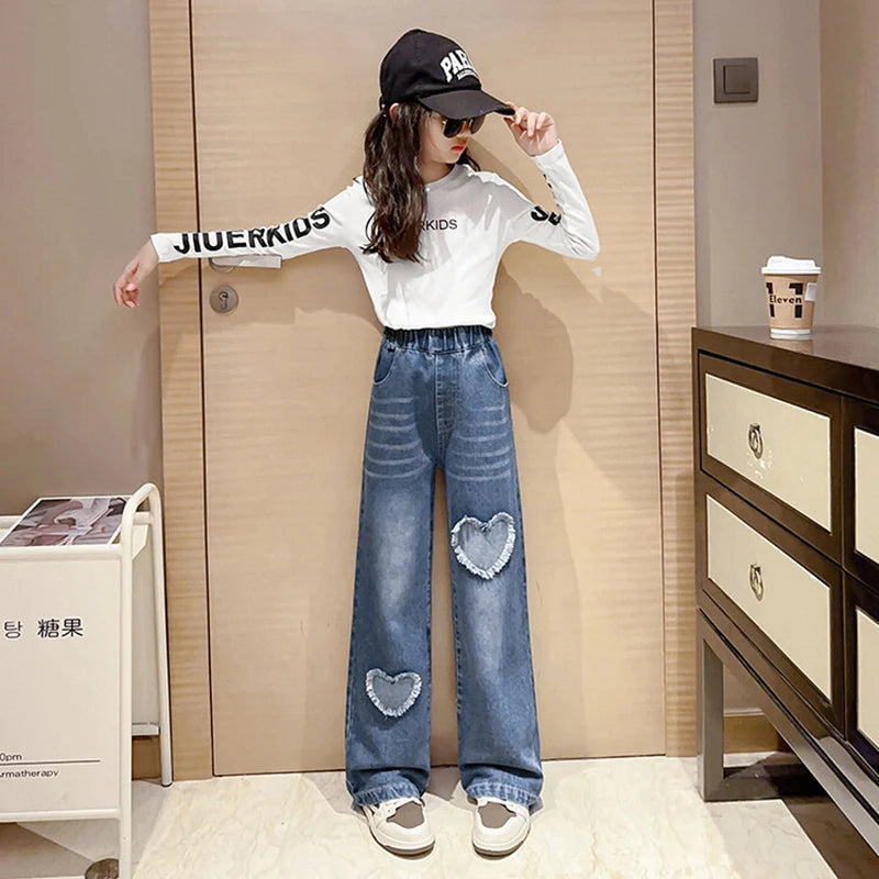 Sweetheart Wide-Leg Denim
