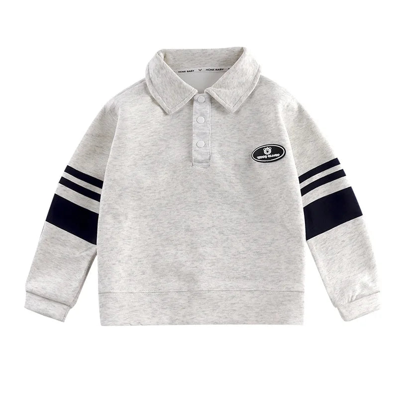 Long Sleeve Polo Sweatshirt