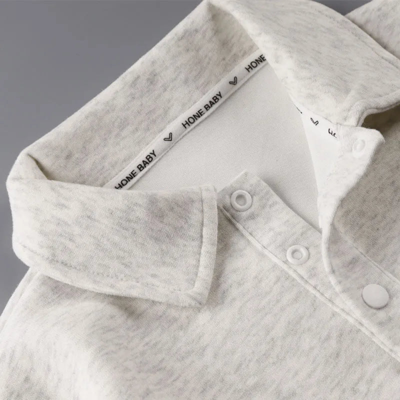 Long Sleeve Polo Sweatshirt