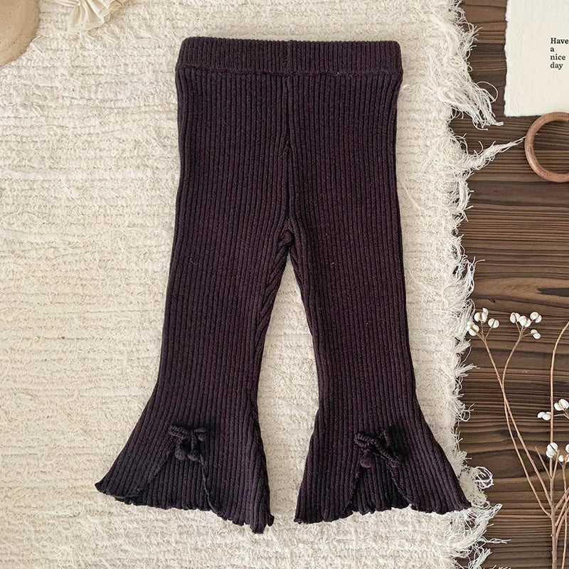 Knitted Bell Bottom Pants