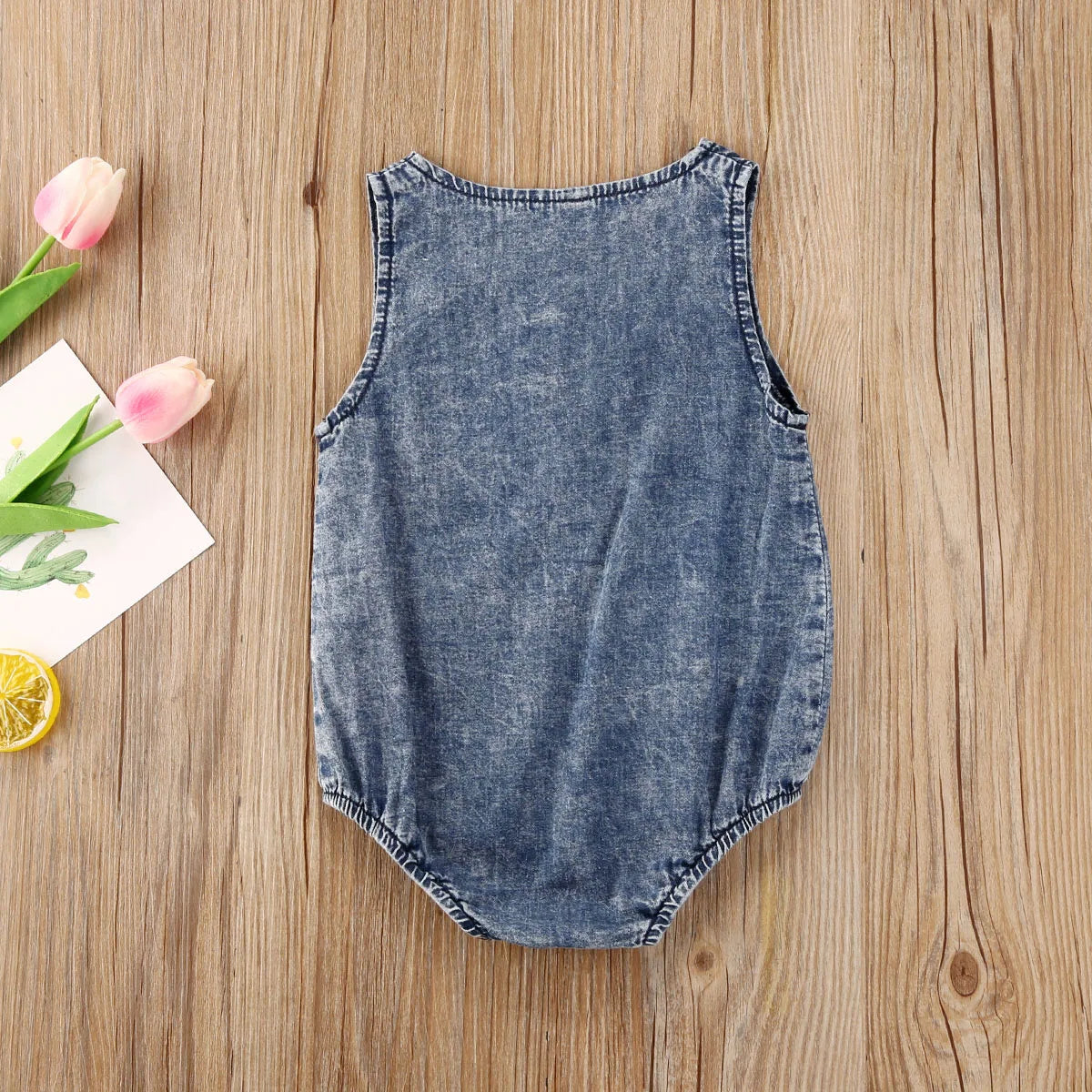 Sleeveless Denim Romper