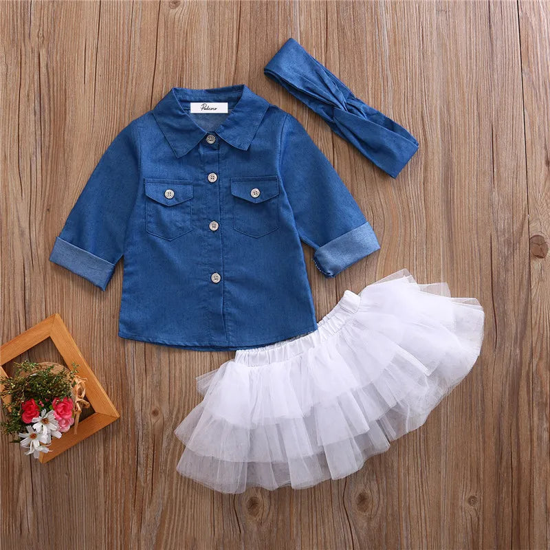 Twirling Denim Princess Set