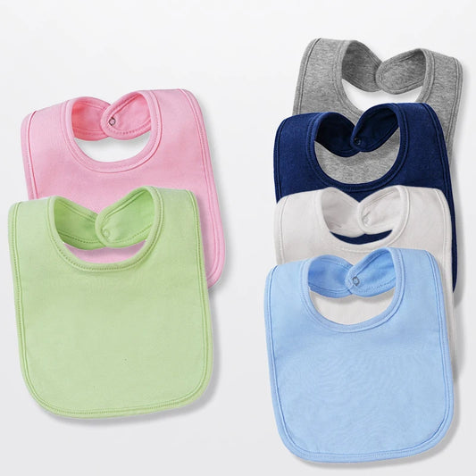 6-Pack Cotton Drool & Teething Bibs