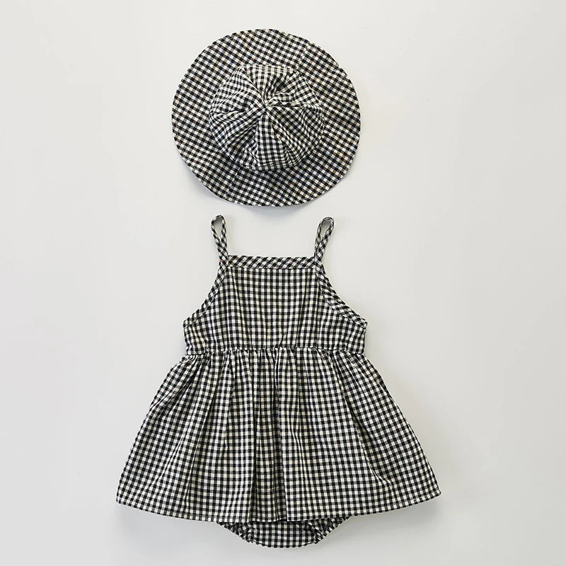Sweet Plaid Dress Set
