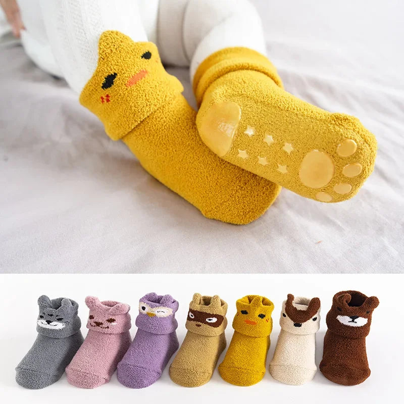 Warm Coral Fleece Socks