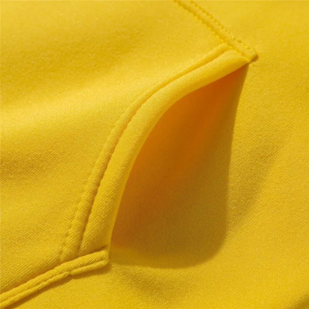 Solid Color Zipper Hoodie