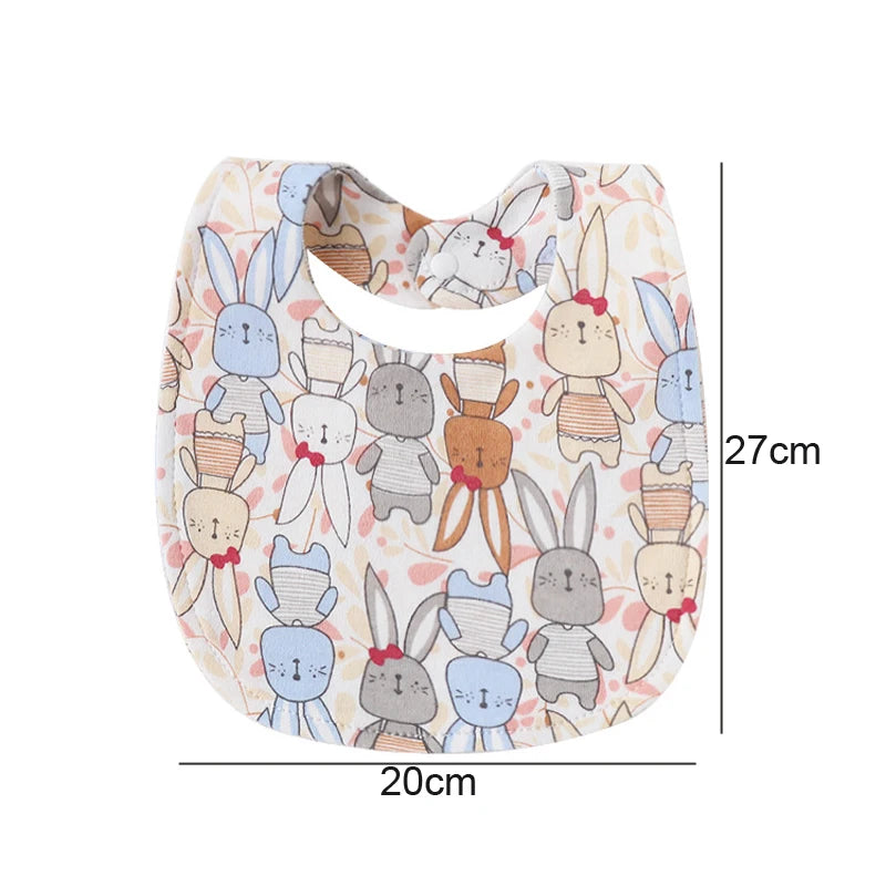 Cotton Baby Bibs & Burp Cloth Set