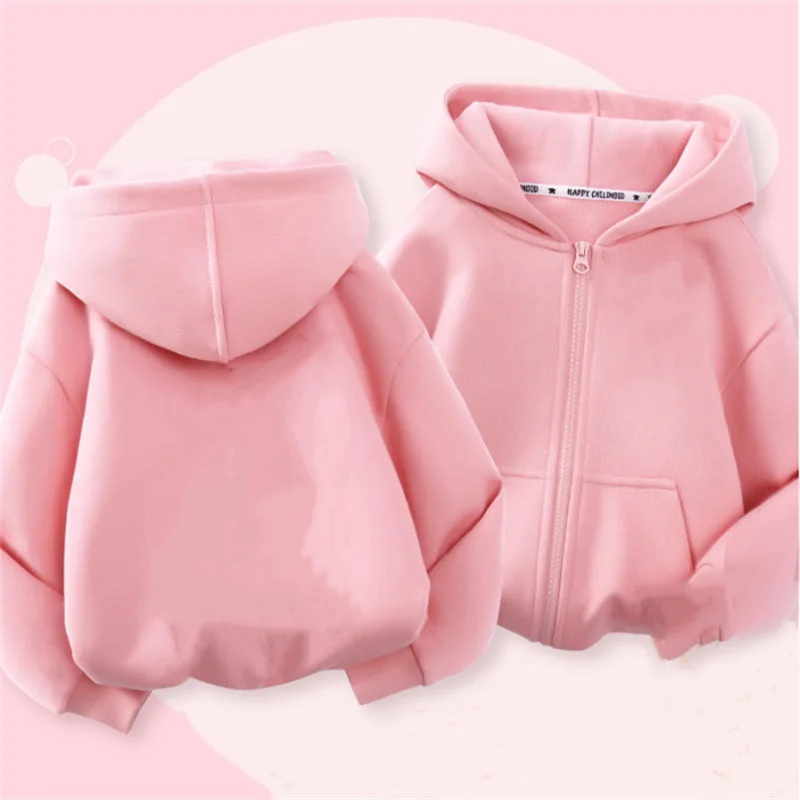 Solid Color Zipper Hoodie