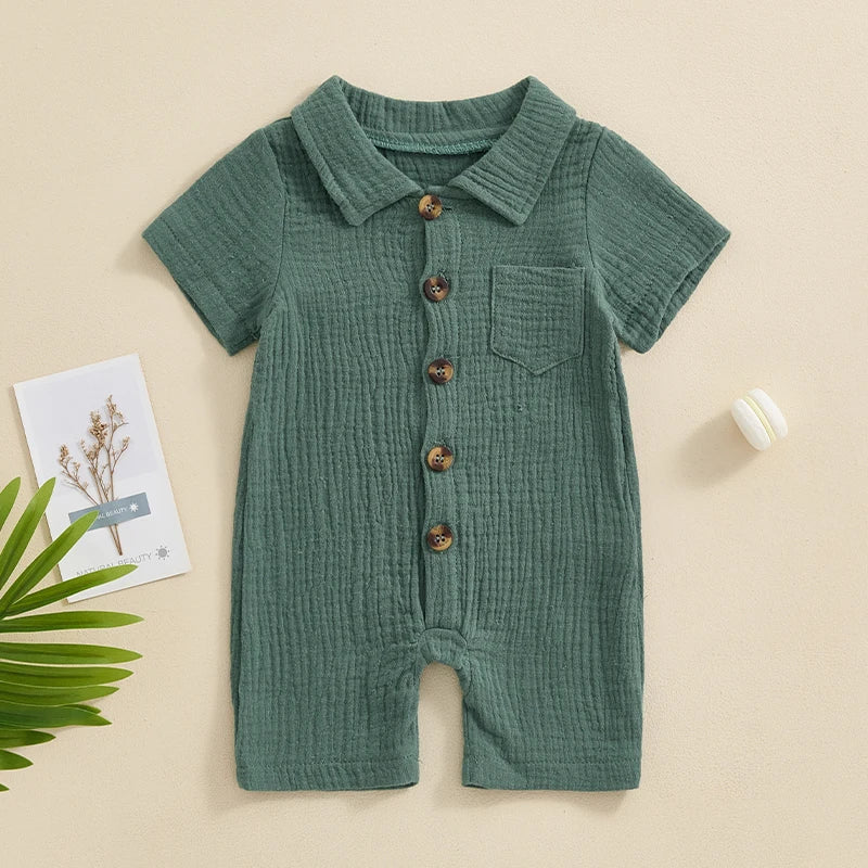 Casual Short Sleeve Romper