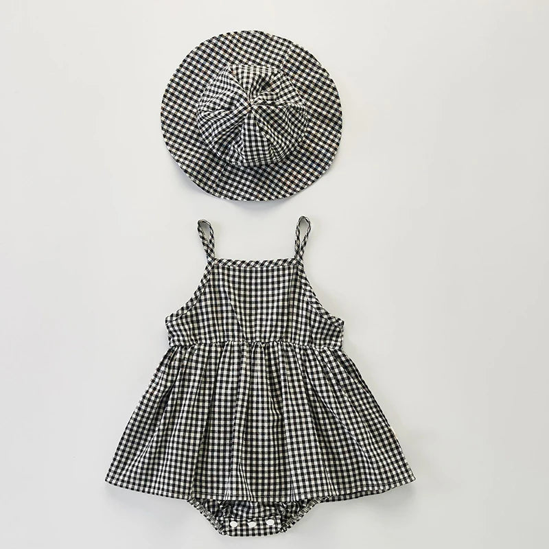 Sweet Plaid Dress Set