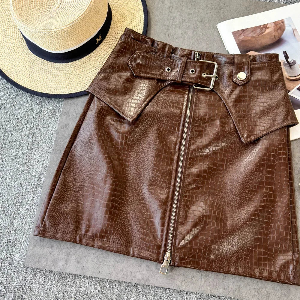 Vintage Leather Skirt