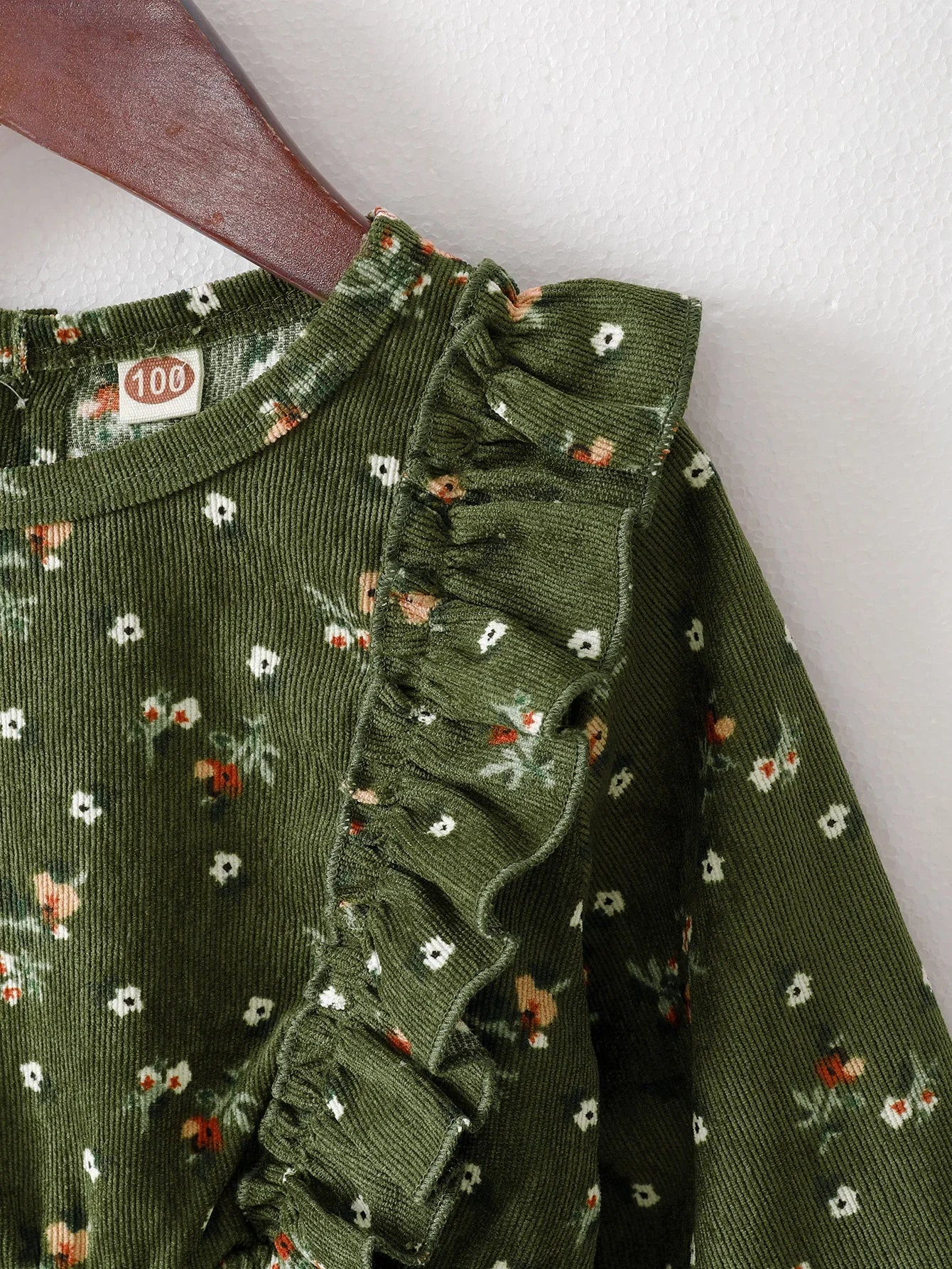 Floral Corduroy Dress