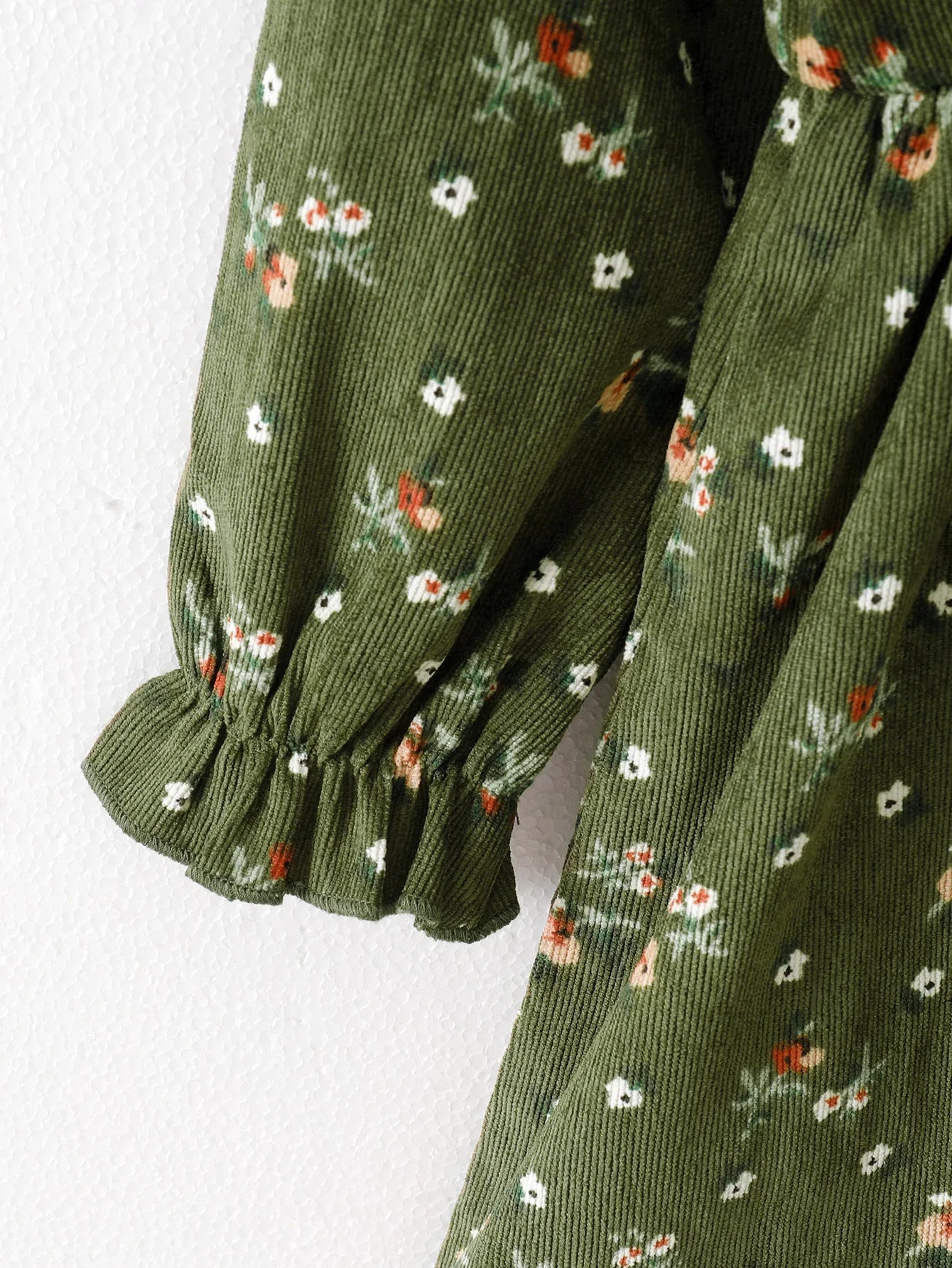 Floral Corduroy Dress