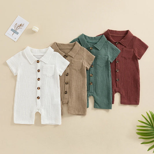 Casual Short Sleeve Romper