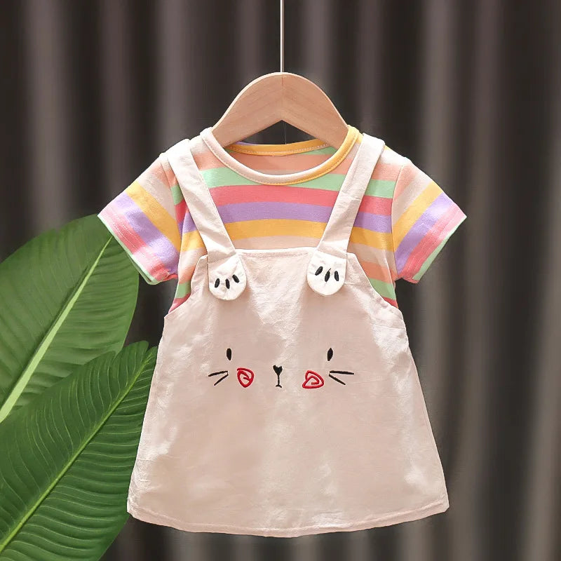 Striped Suspender Dress
