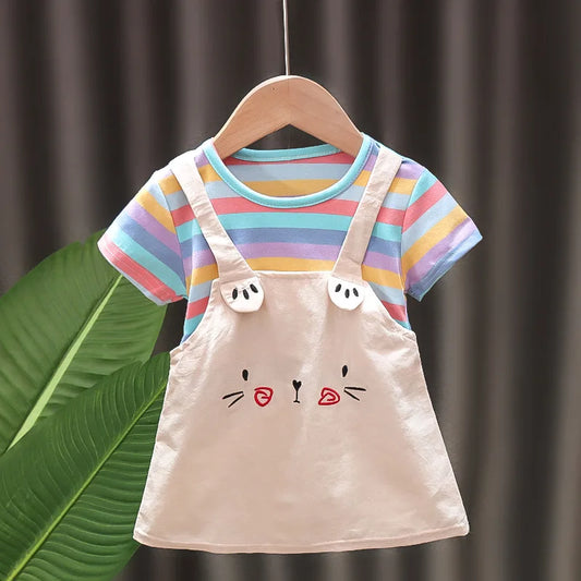 Striped Suspender Dress