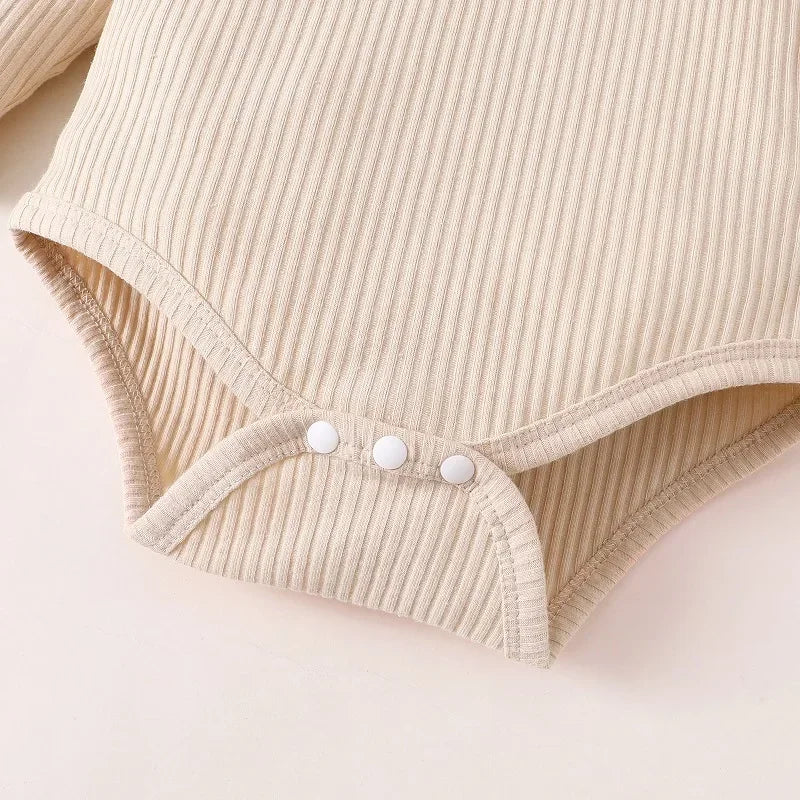 Love Heart Knit Bodysuit & Pants Set
