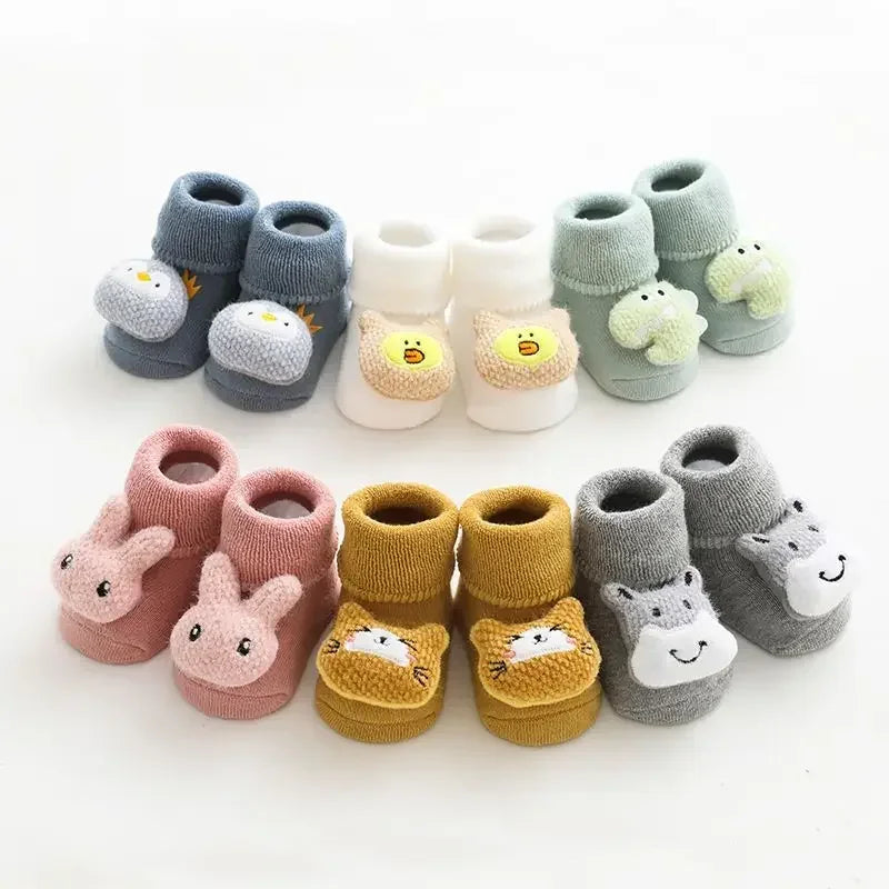 Cozy Cartoon Animal Sock